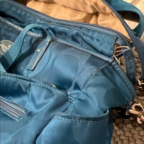 Coach Vintage Teal Signature Shoulder Bag - Picture 14 of 16